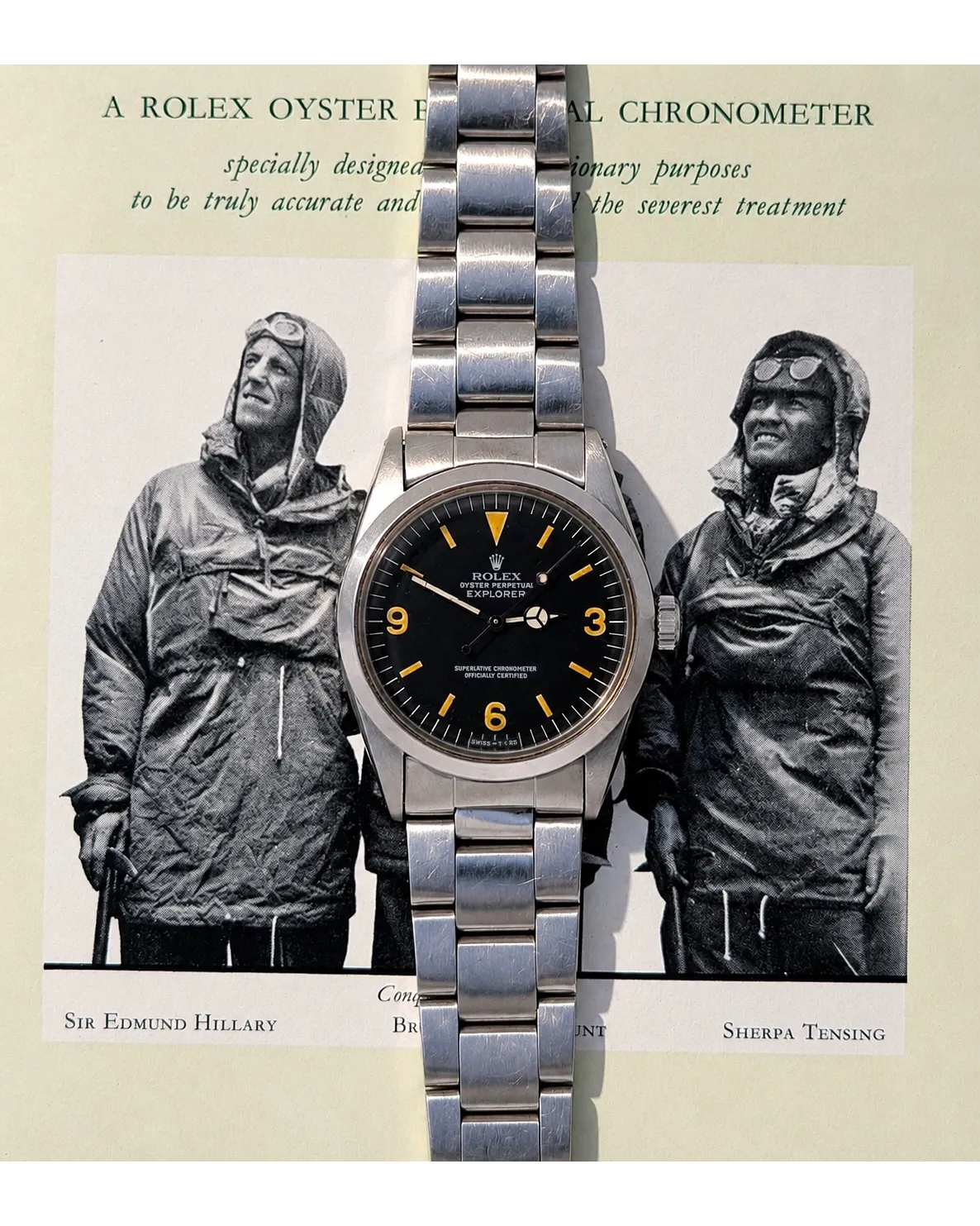 Rolex Explorer 1016 Vintage Black Dial Steel Watch
